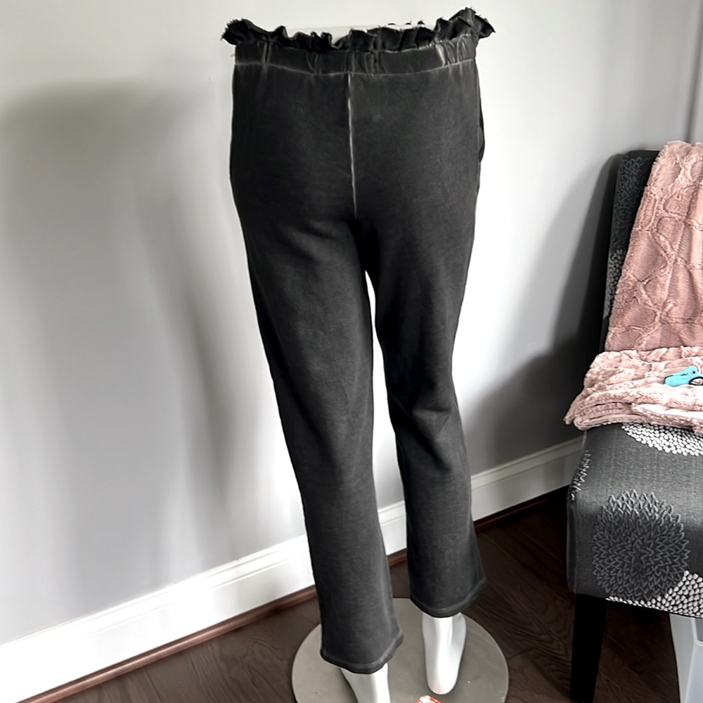 Something Navy Ruffle Waist Sweatpants - Picture 5 of 12